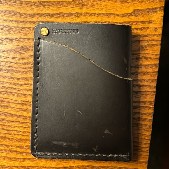 NWOT Men’s Rustico Leather “Wave” Wallet, EDC, Charcoal - Picture 5 of 10